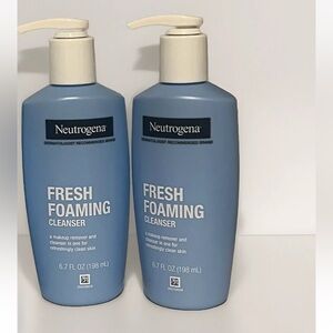 Neutrogena Fresh Foaming Cleanser TWO 6.7 Fl Oz Pump Make Up Remover Oil-Free